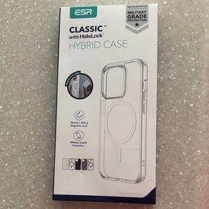 NWT ESR Clear Hybrid Case with HaloLock